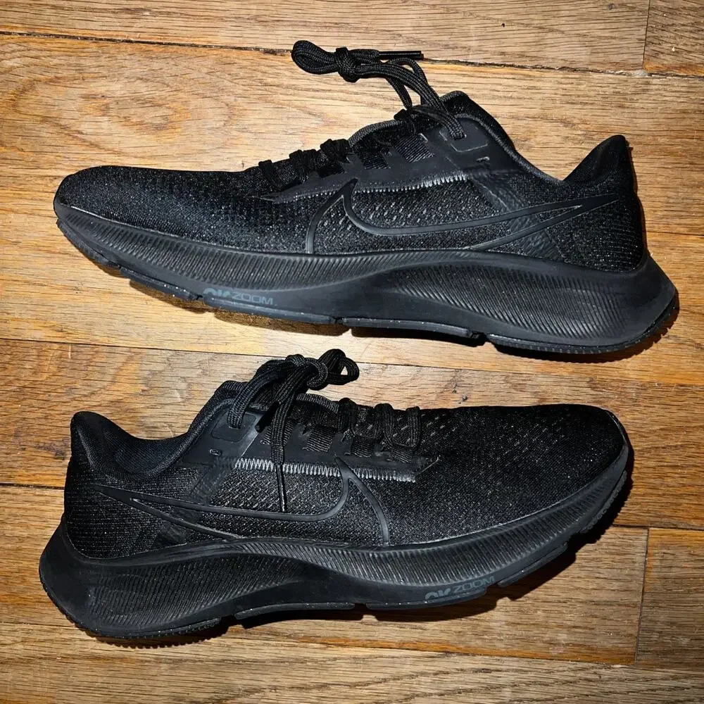 Nike Air Zoom Pegasus 38 Black Men Size 8.5/Women 10 Zoom run.train.marathon